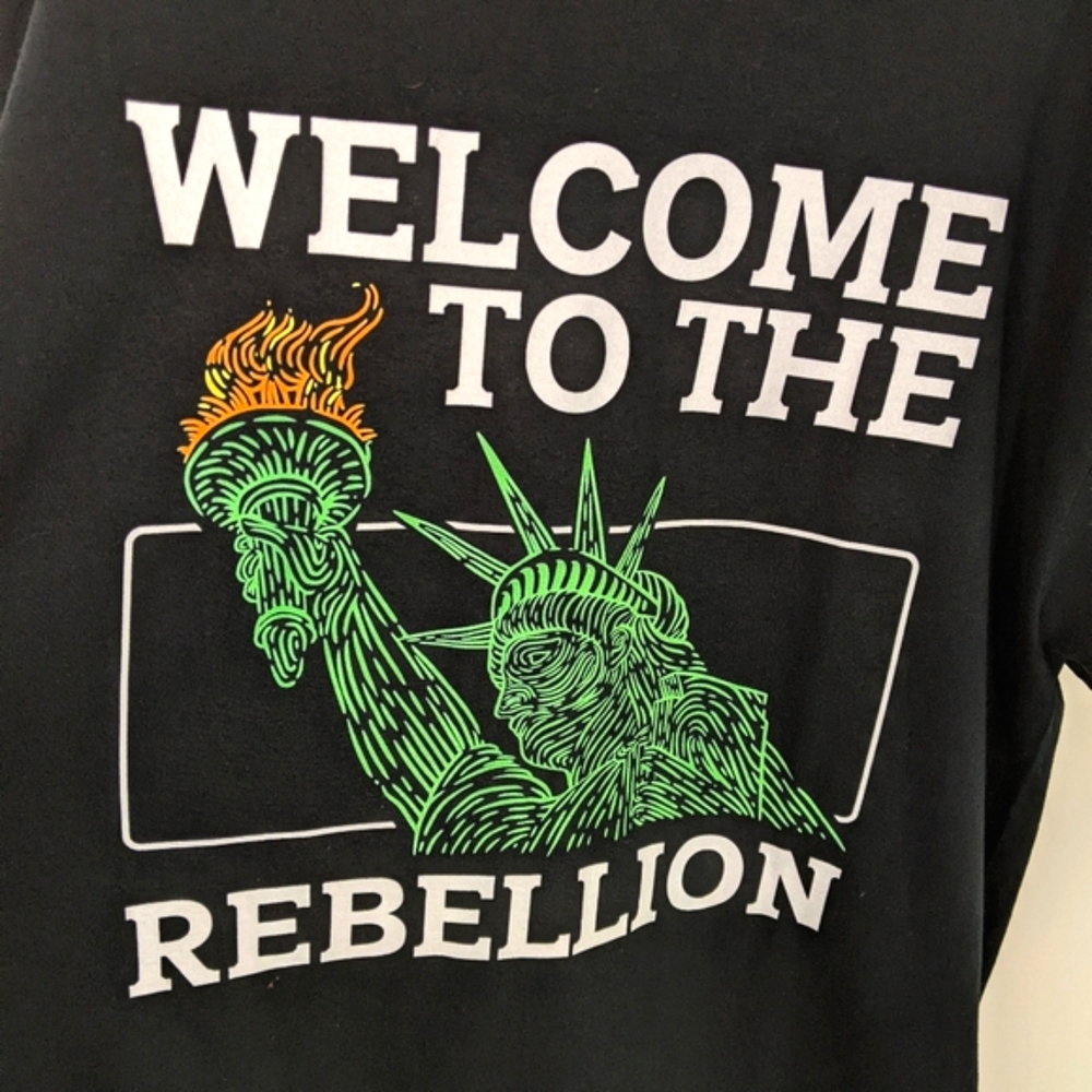 Welcome to the Rebellion tshirt XL Unisex Statue Of Liberty NWT